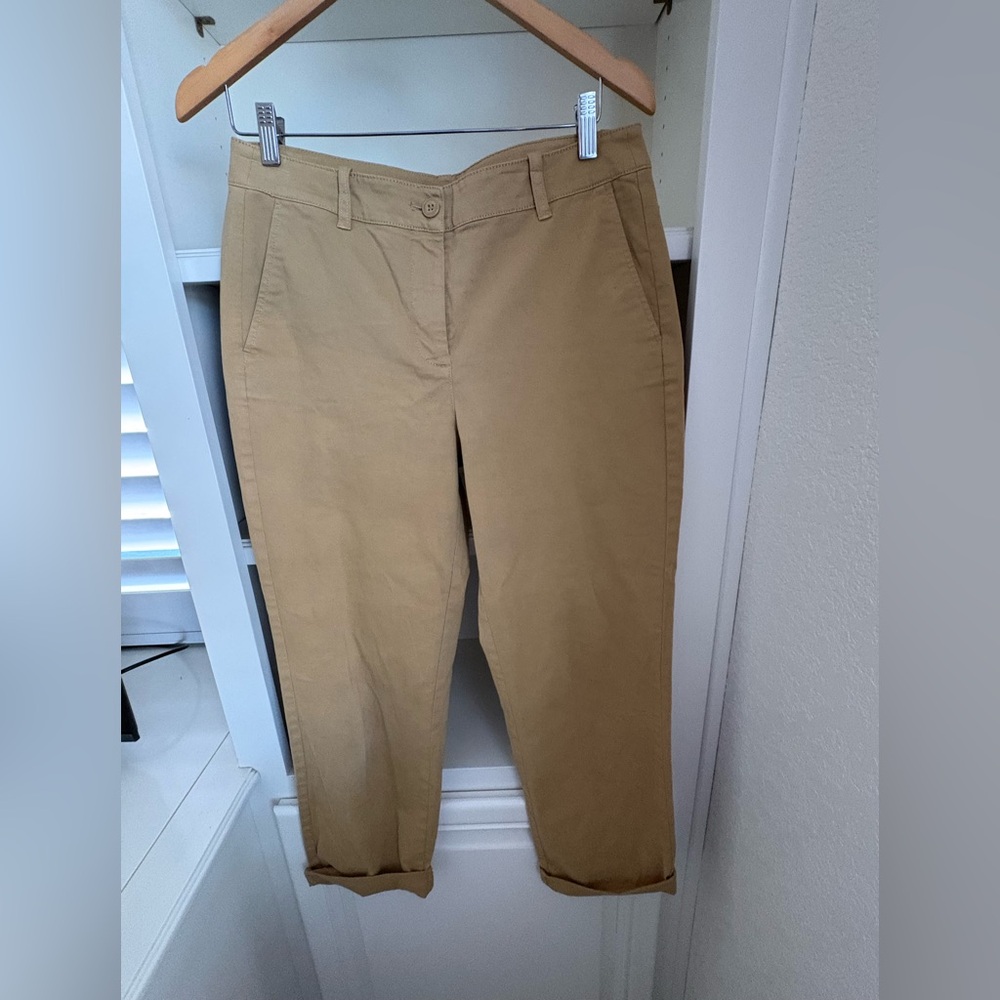 J. Crew Kate Straight-Leg Pant in Chino BY292 Honey Brown Size 8 - $98